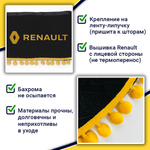 Ламбрекен с косынками Renault (флок, черный, желтые шарики)