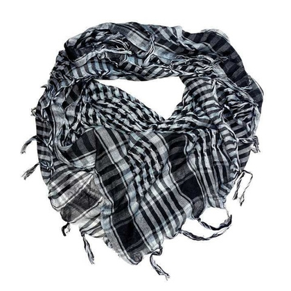 Арафатка-шемаг черно-бело-серая