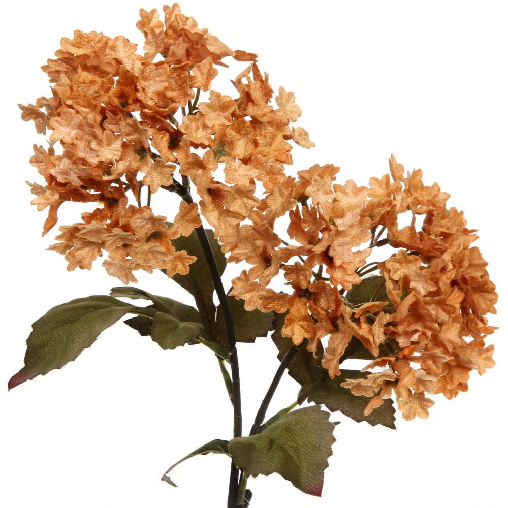 Искусственные цветы «FLOWERS MAGIC» 65см Гортензии 2 цветка золотые