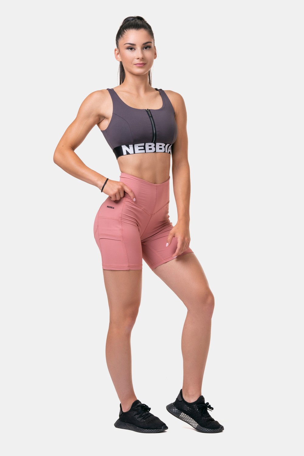 Велосипедки High-waist Fit & Smart biker shorts 575 Розовые