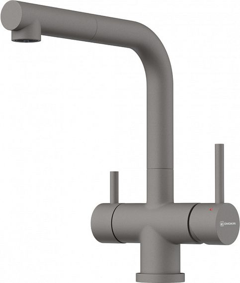 Смеситель Omoikiri Takamatsu S-GR латунь/leningrad grey