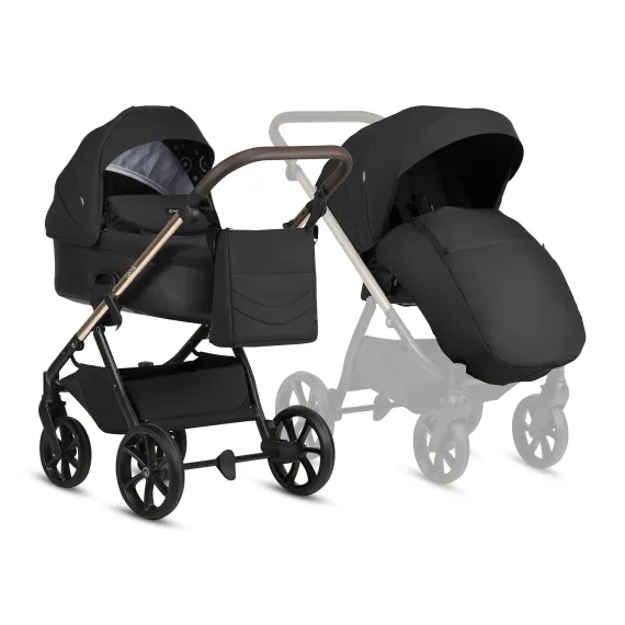 Коляска 2 в 1 Tutis Leo 3+ Black