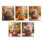 Тетрадь А5 48л клетка "Пушистые и красивые" (Эксмо)