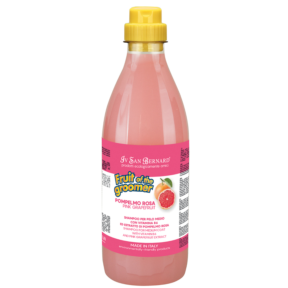 Шампунь Iv San Bernard Fruit of the Groomer Pink Grapefruit для шерсти средней длины с протеинами шелка 1000 мл