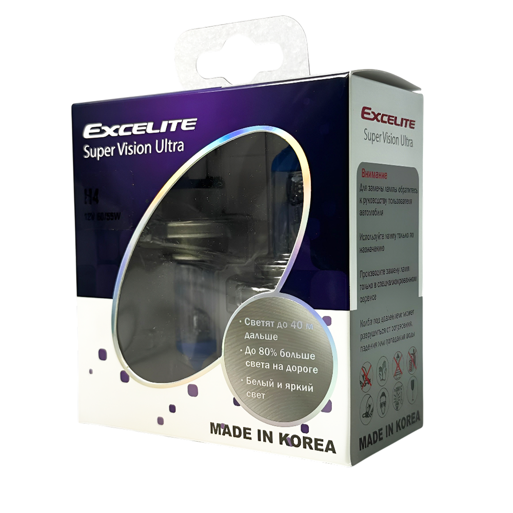 Лампа H4 60/55W 12V SVU P43t Excelite комплект супер яркий