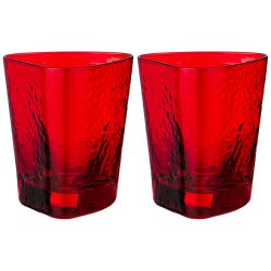 НАБОР СТАКАНОВ ДЛЯ ВОДЫ/ВИСКИ ИЗ 2-Х ШТУК "ROCKY RED" 320МЛ