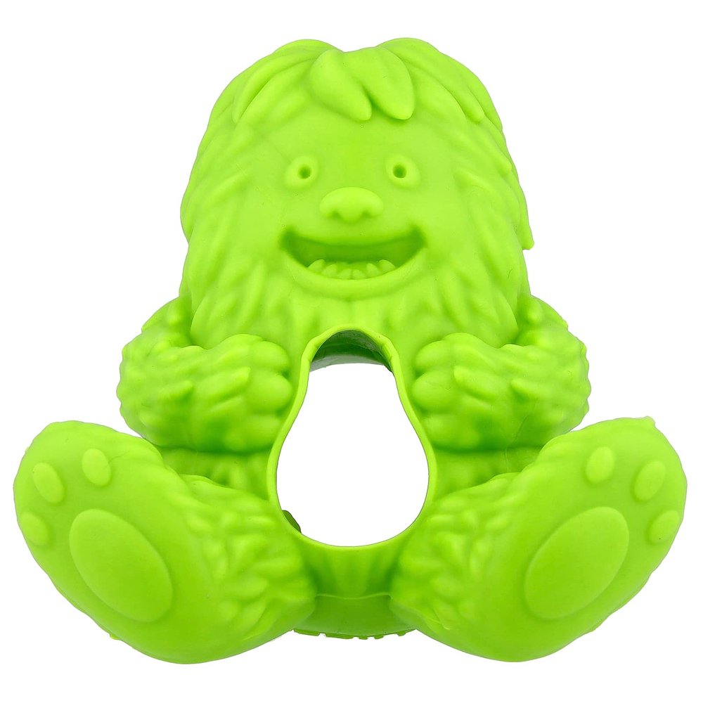 Yeti Dog Chew, Puff & Play, дозатор лакомств, жевательные таблетки для собак, зеленый, 4 жевательных конфеты, 1 дозатор