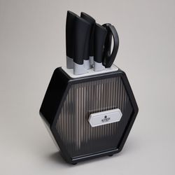 НАБОР НОЖЕЙ AGNESS НА ПЛАСТИКОВОЙ ПОДСТАВКЕ, 7 ПРЕДМЕТОВ