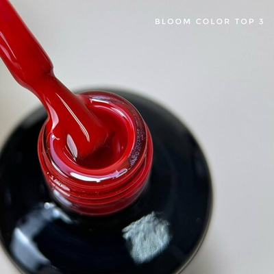 Bloom Red Top Color №3 - Топ для гель-лака Красный, 15 мл