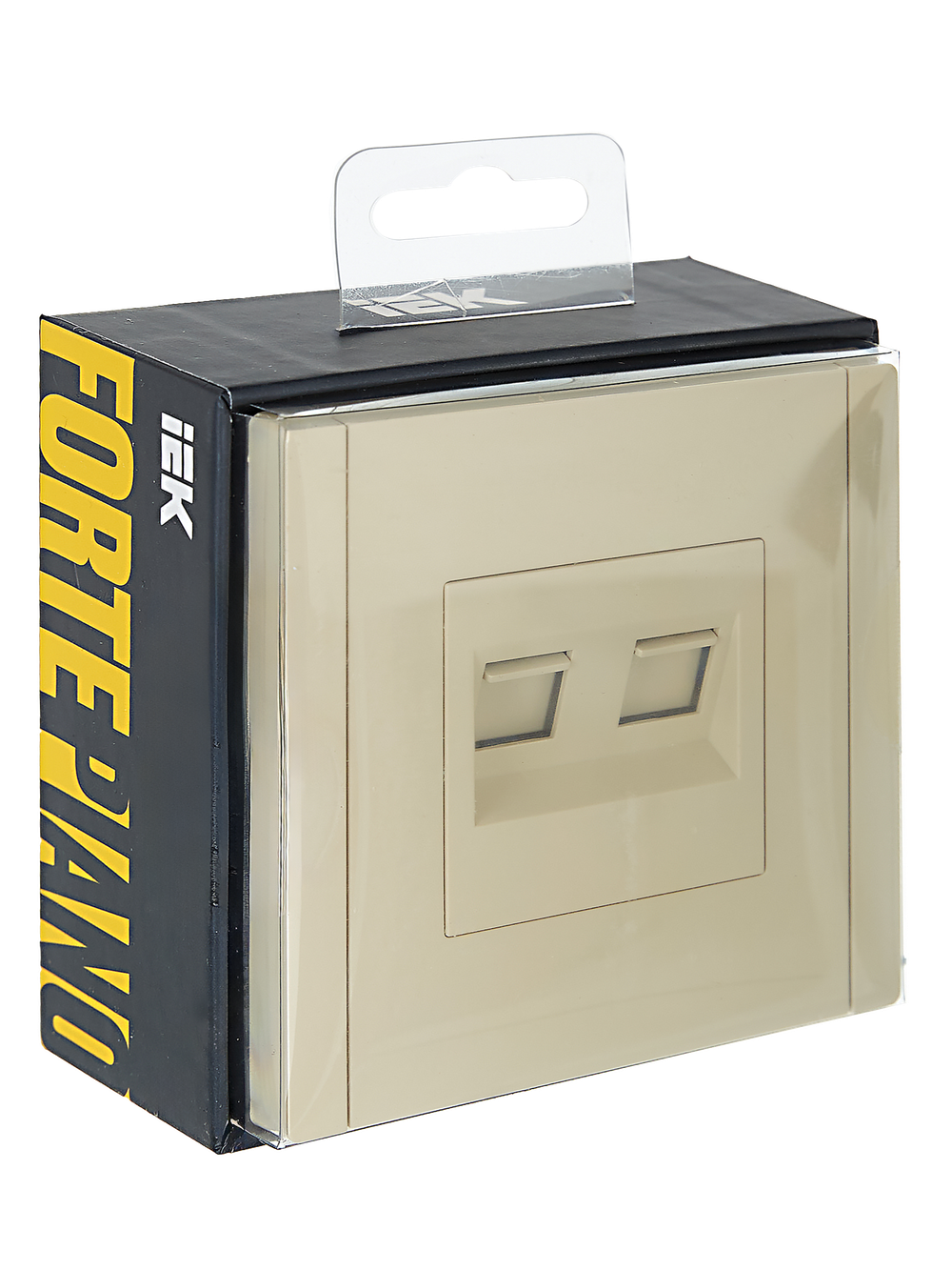 FORTE&PIANO Розетка компьютерная двойная RJ45 кат.5E FP433 ваниль IEK