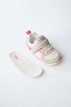 ZARA ЦВЕТНЫЕ КРОССОВКИ BAREFOOT, РОЗОВЫЙ