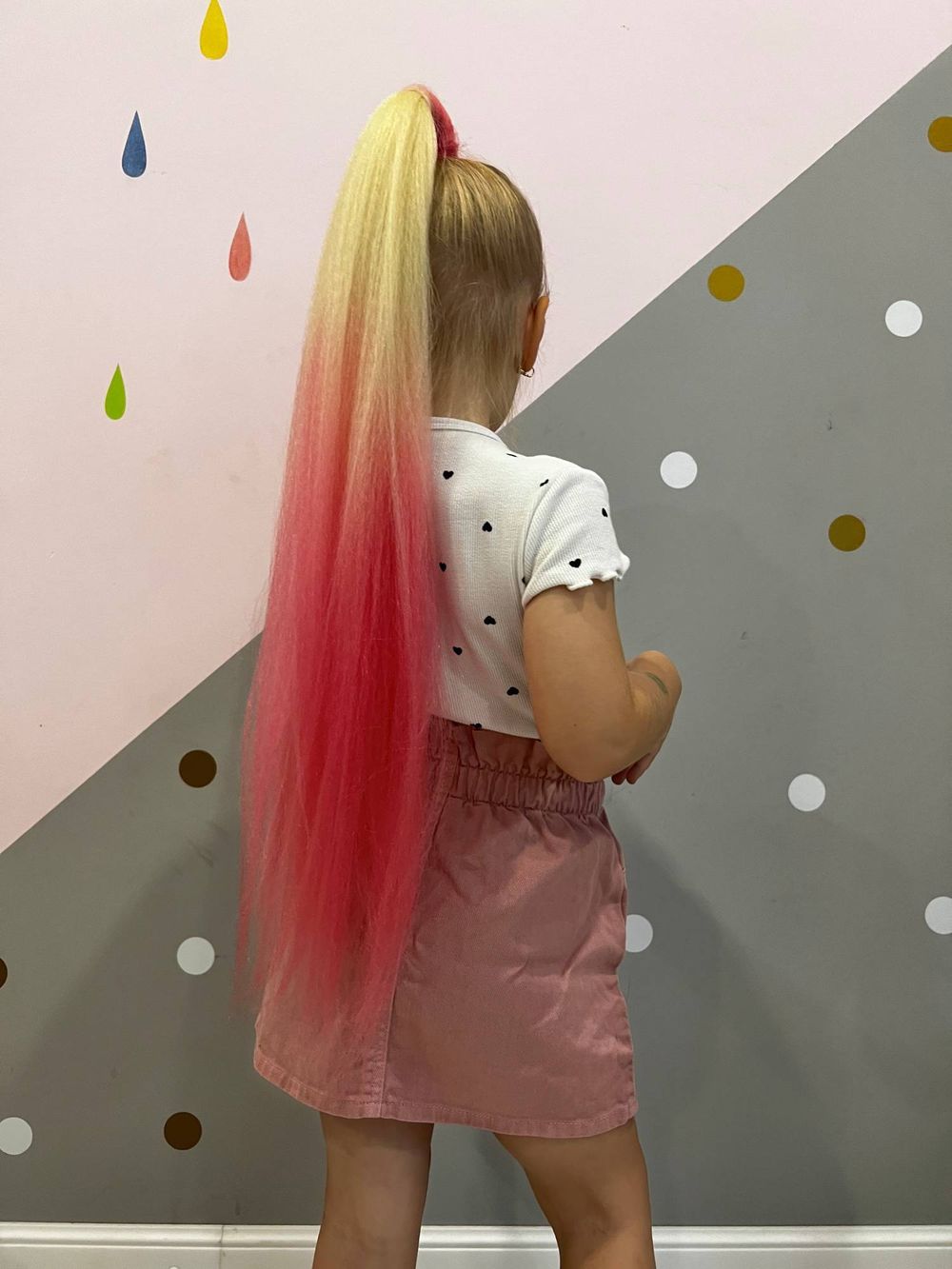 Детские волосы на резинке/ детский хвост на резинке