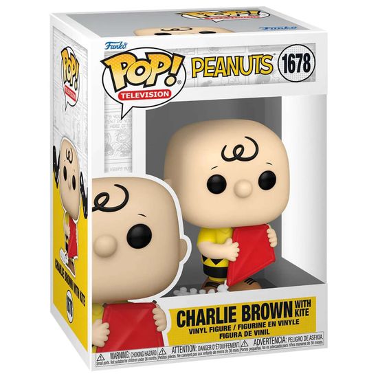 Фигурка Funko POP! TV Peanuts S7 Charlie Brown w/Kite (1678) 83506 / Фигурка Фанко ПОП! по мотивам серии комиксов и мультфильмов "Peanuts", Чарли Браун