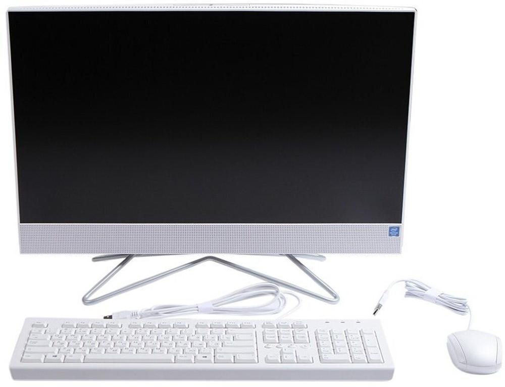 Моноблок HP 24-df0033ur. Конфигурация: Intel Pentium Silver J5040 2 ГГц/4 ГБ/256 ГБ SSD/Intel UHD Graphics 605/Windows 10 Домашняя/23.8"/1920х1080 пикс.