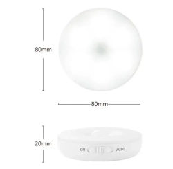 Светильник-ночник AOVV с датчиком движения ,круглый дизайн, на магнитном креплении, USB заряд, режим Холодный