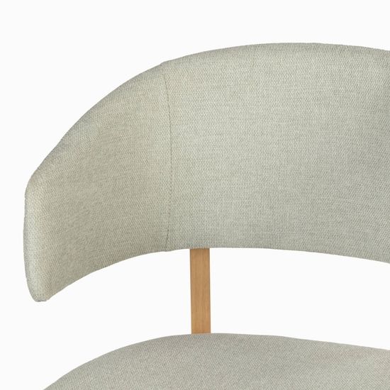 Стул Lolly деревянный и светло-серая ткань