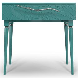 Консоль Арт Колор leaves Классик Сильвер Пастельно-синий