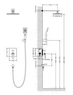 Душевой комплект Timo Selene SX-4319/03SM, чёрный
