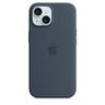 Apple Silicone Case with MagSafe iPhone 15 Storm Blue (Синий)