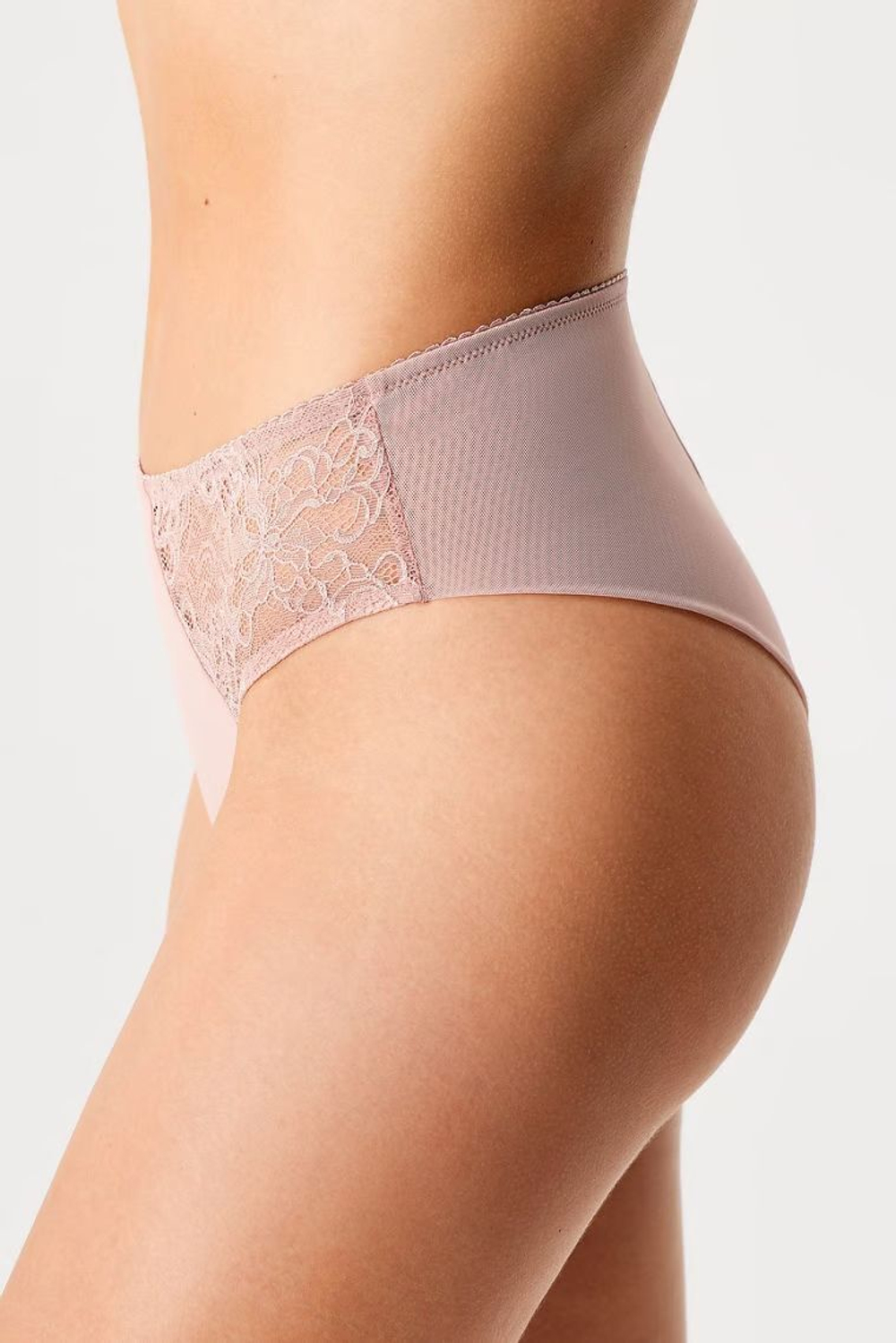 Трусики-танга со средней линией талии Elegant (Размер: 40) (Цвет: грязно-розовый)