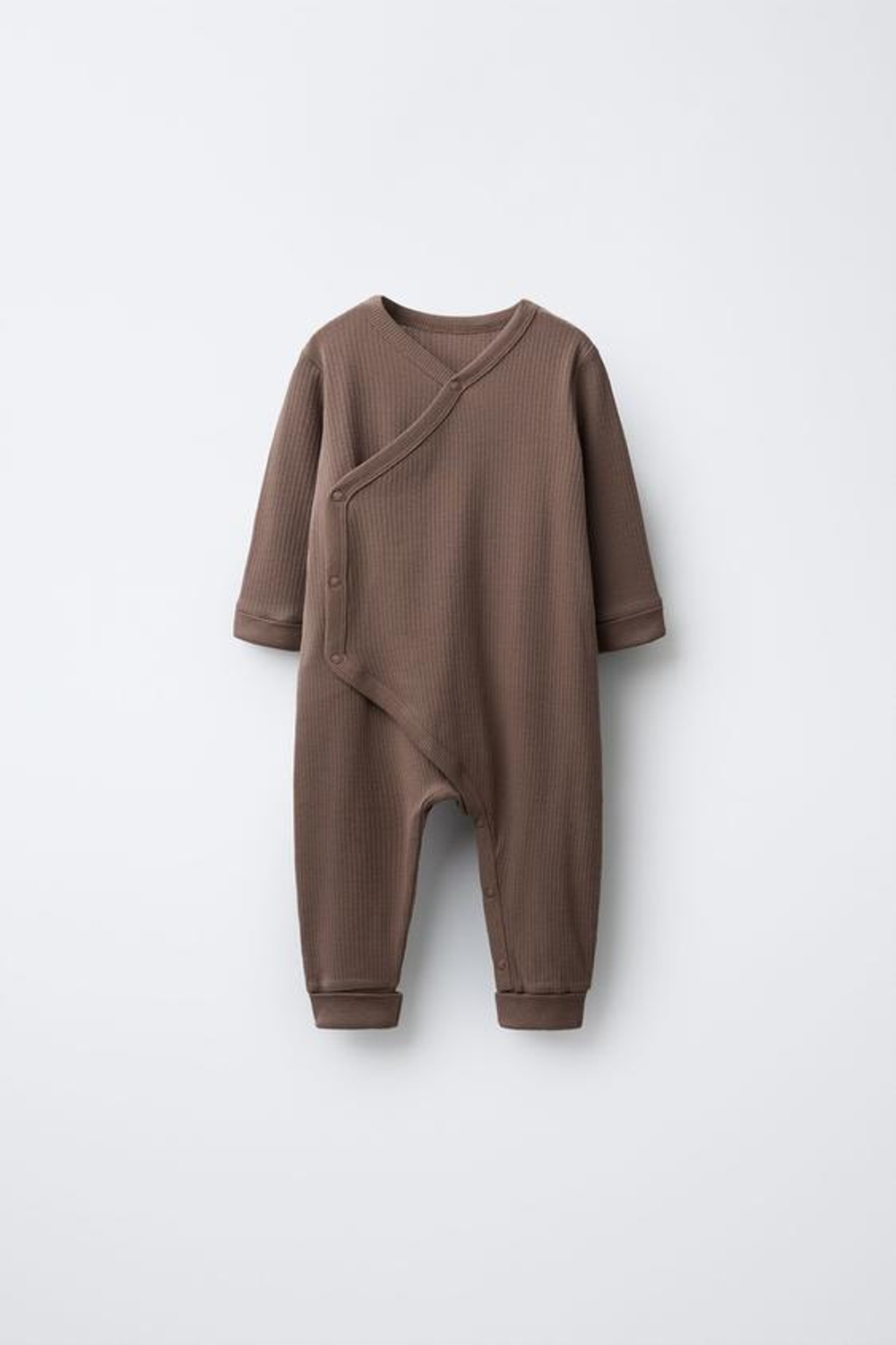 ZARA КОМБИНЕЗОН КИМОНО, КОРИЧНЕВЫЙ