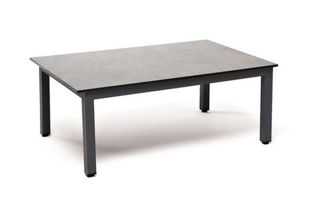 "Канны" журнальный столик из HPL 90х60, H40, каркас серый (RAL 7024), цвет столешницы "серый гранит"