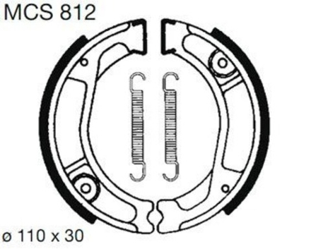 Колодки тормозные барабанные TRW MCS812