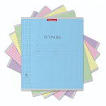 Тетрадь школьная А5 18л клетка классика "Visio" в ассорт. (ErichKrause) микс цветов (комплект 5 шт)