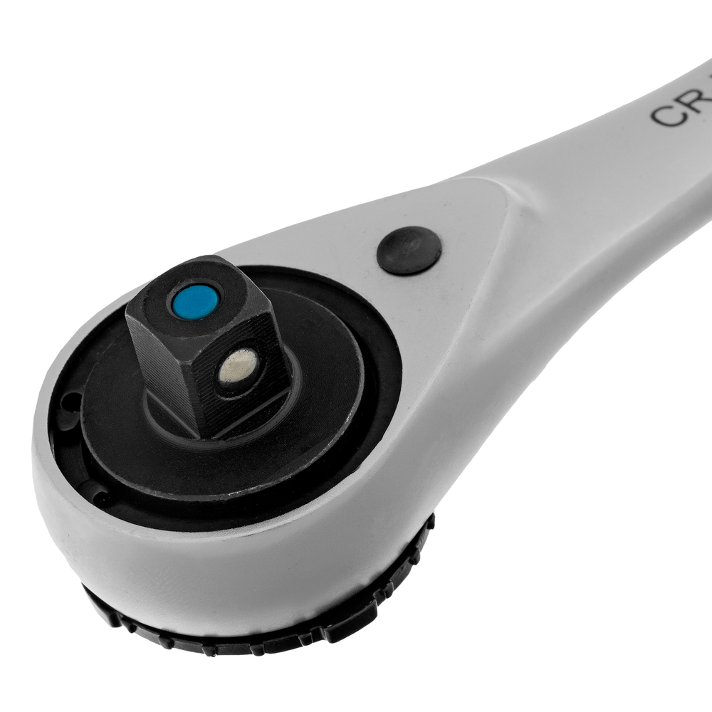 Ключ-трещотка 1/2", CrV, 120 зубьев, с быстрым сбросом, цельнометаллический, хром Gross