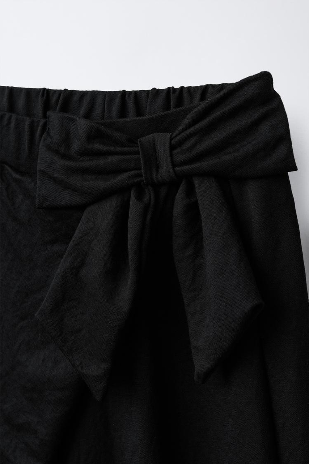 ZARA ШИРОКИЕ БРЮКИ В ПОЛОСКУ, ЧЕРНЫЙ