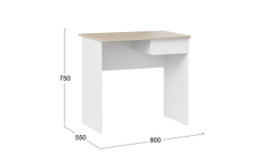 Diamond Стол компьютерный тип 1 80x55x75 Дуб Сонома/Белый, Дисконт (Невозвратный товар!)