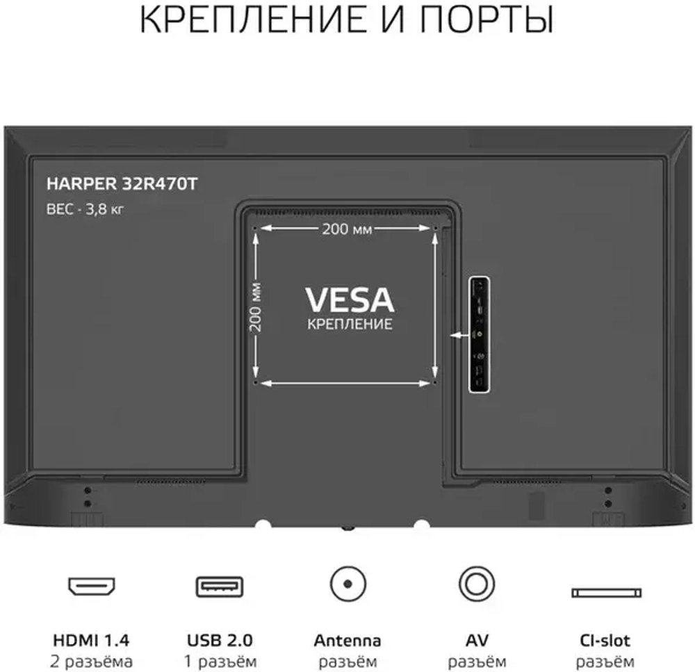 Телевизор HARPER 32R470T