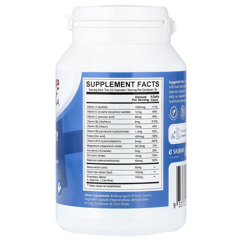 Conceive Plus, средство для поддержки мужской фертильности, 60 веганских капсул