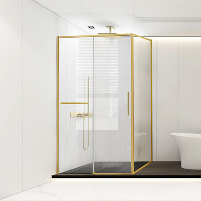 Душевой уголок Slim Soft VSR-1SS9011CLG, 1100*900, брашированное золото, стекло прозрачное, , шт