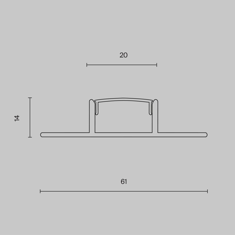 Профиль Maytoni   ALM-6114-S-2M