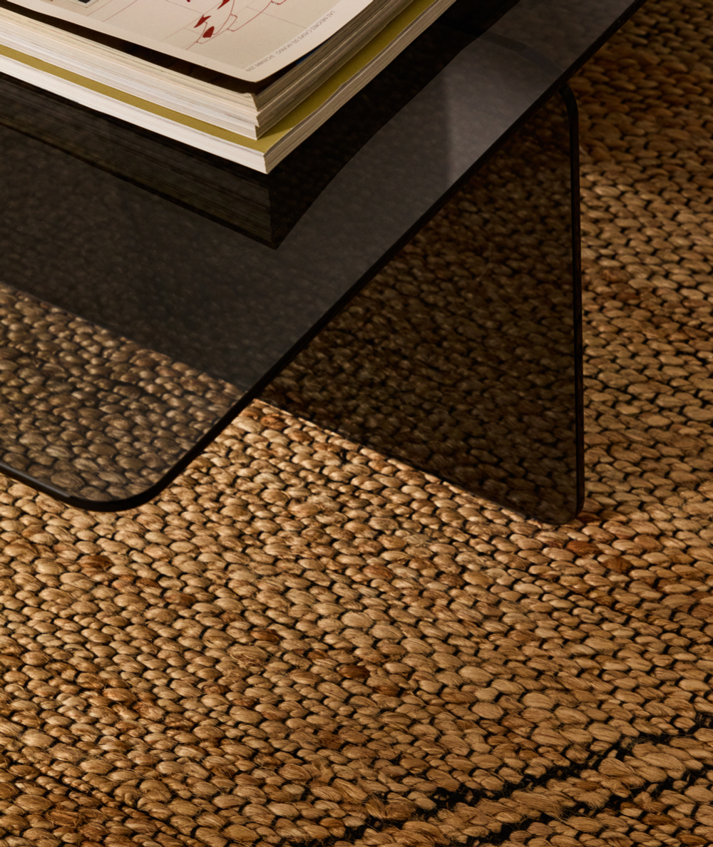 Журнальный столик Zaren из серого закаленного стекла, 120 x 60 см