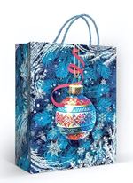 Пакет подарочный ламинированный M "Шар на синем фоне" 70000830 (Мир поздравлений)