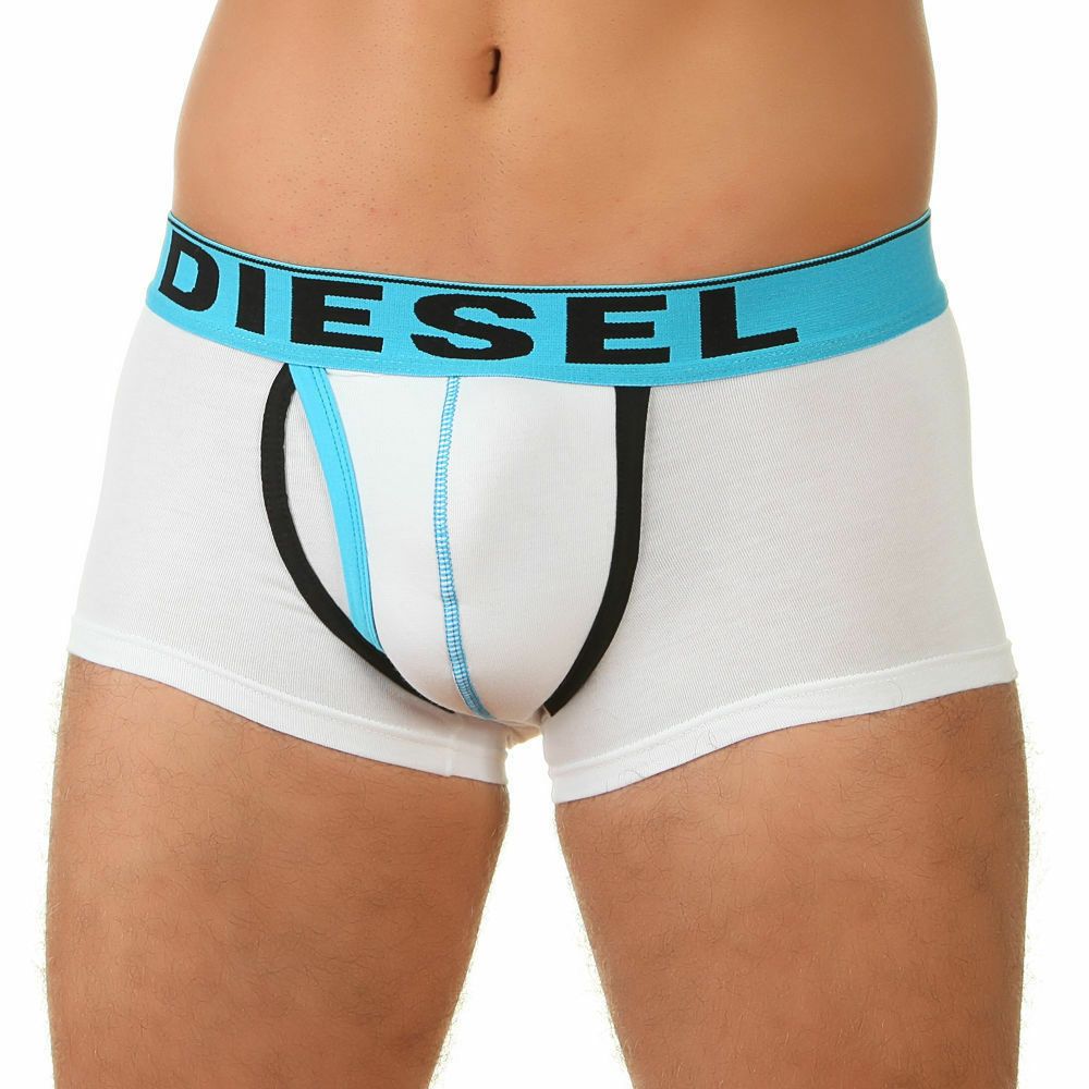 Мужские Трусы боксеры белые с принтом Diesel DIS0056