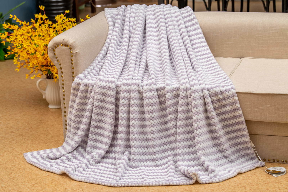 Плед 220х240 Sofi De MarkO Гринда лиловый