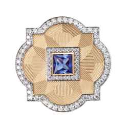 Кольцо с сапфиром и бриллиантами, R0117-2/2