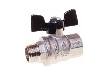 Кран шаровый BUGATTI 3/4" ВР-НР с бабочкой