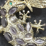 Брошь-кулон "Ящерица с бабочкой"