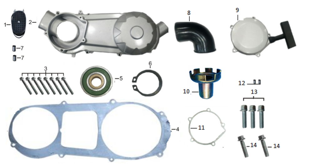 Запчасти двигателя к квадроциклу Motax Grizlik T200 | Grizlik T200 LUX. Рис. E07