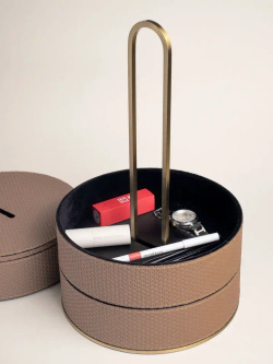 Шкатулка Трансформер круглая Коричневая