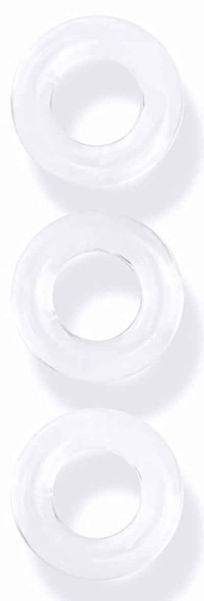 Набор из 3 гладких прозрачных эрекционных колец (Цвет: прозрачный)