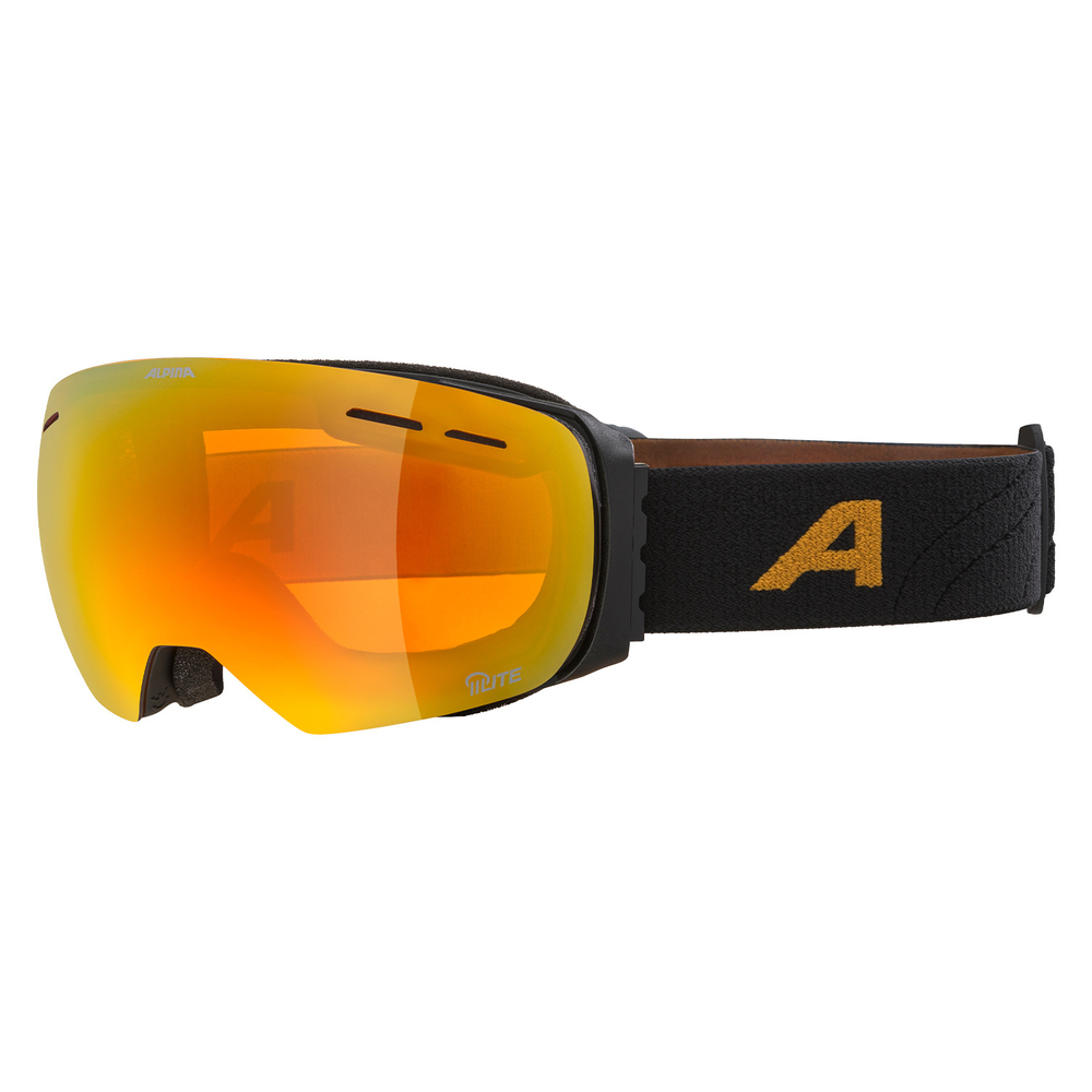 2025 Маска ALPINA Granby Q-Lite Black-Gold/Q-Lite Red Sph. кат. 2