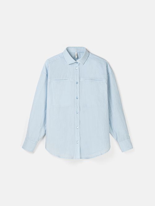 Рубашка из жатого хлопка 