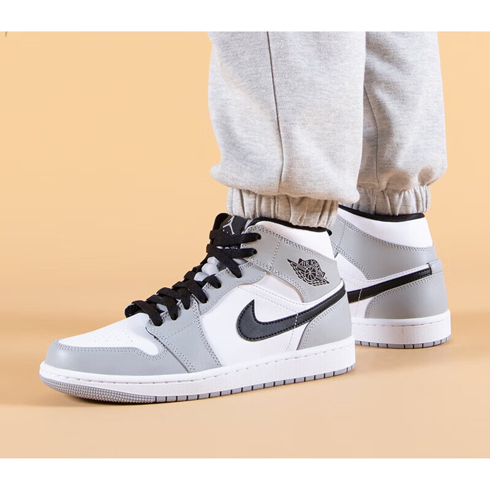 Jordan 1 Mid Light Smoke Grey GS