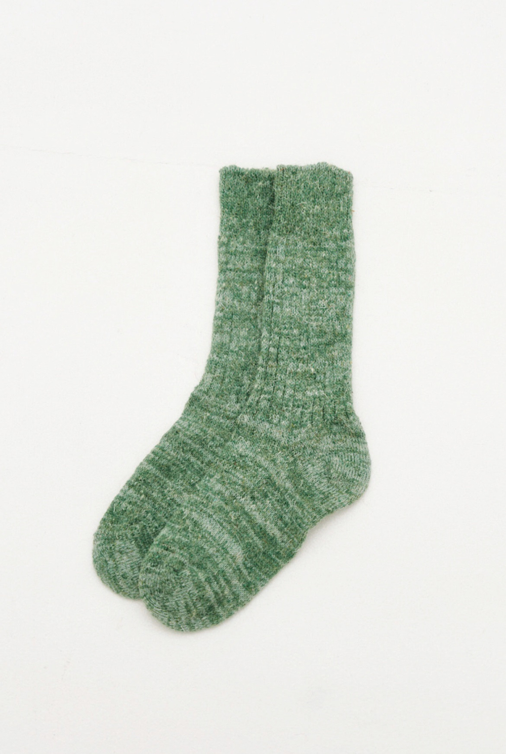 Носки из шерсти травяного цвета