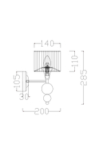 Настенный светильник (бра) Freya FR5093WL-01CH